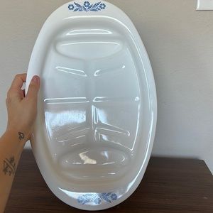 Vintage Cornflower Blue Corning Ware Platter